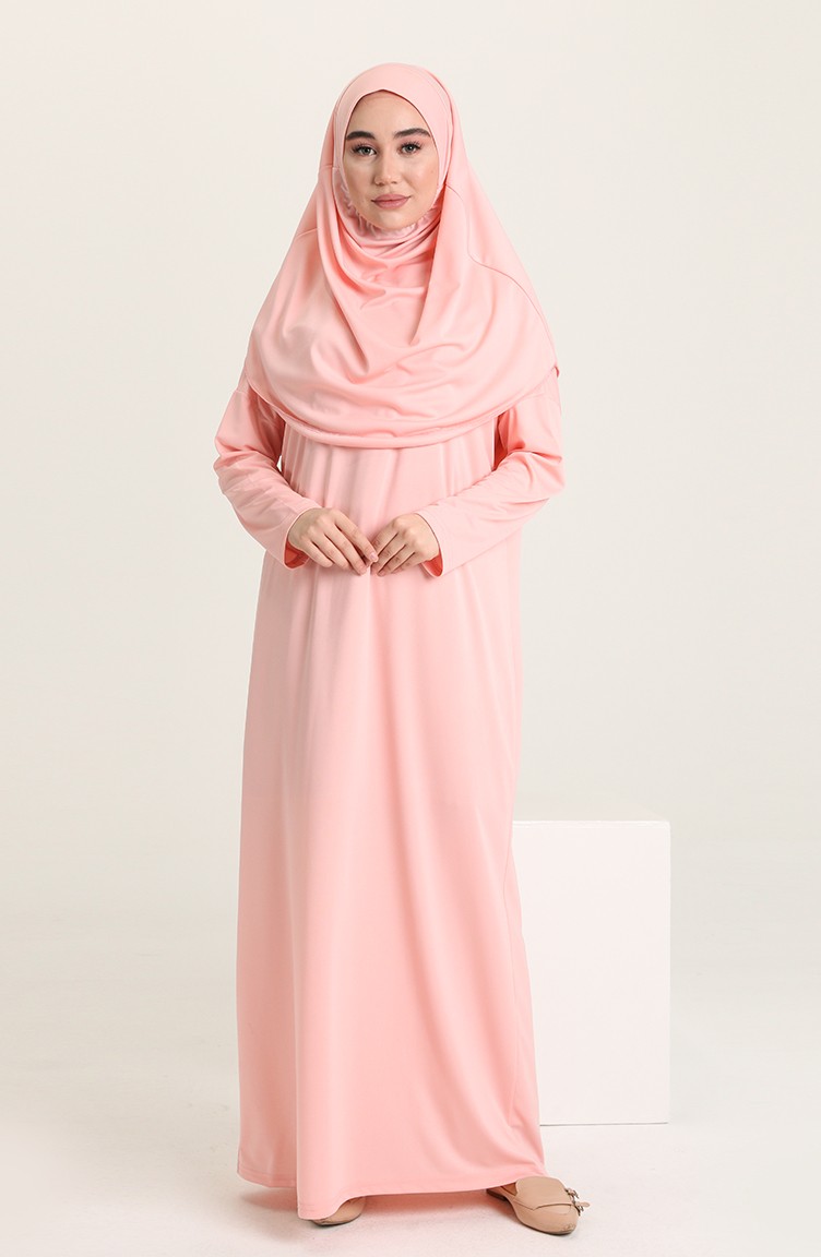 Peach Pink Prayer Dress 1200-12 | Sefamerve