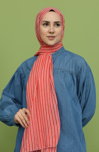 Coral Red Shawl 8236-02