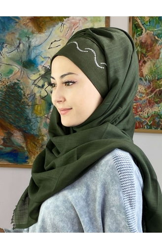 Khaki Praktischer Turban 39ŞBTTHZŞL39-01
