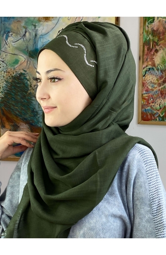 Khaki Praktischer Turban 39ŞBTTHZŞL39-01