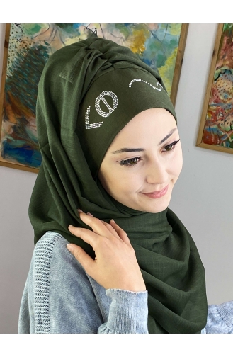 Khaki Ready to Wear Turban 39ŞBTTHZŞL39-01