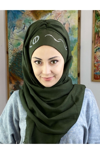 Khaki Praktischer Turban 39ŞBTTHZŞL39-01