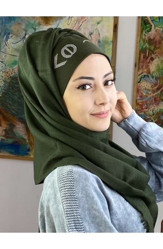 Khaki Praktischer Turban 39ŞBTTHZŞL39-01