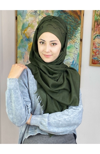 Dark Khaki Ready to Wear Turban 40ŞBTTHZŞL40-01