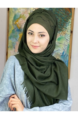 Dark Khaki Ready to Wear Turban 40ŞBTTHZŞL40-01