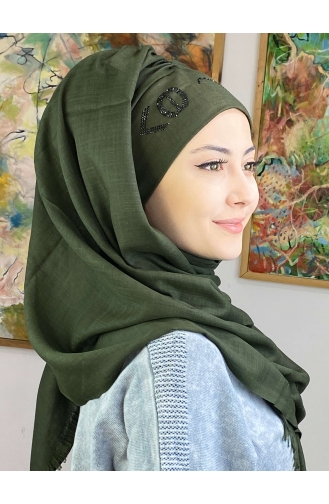 Dark Khaki Ready to Wear Turban 40ŞBTTHZŞL40-01