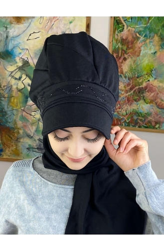 Black Ready to wear Turban 41ŞBTTHZŞL41-02