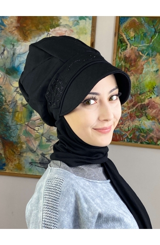 Black Ready to wear Turban 41ŞBTTHZŞL41-02