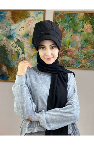 Black Ready to wear Turban 41ŞBTTHZŞL41-02