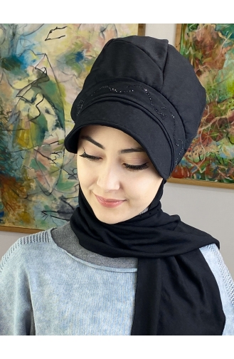 Black Ready to wear Turban 41ŞBTTHZŞL41-02