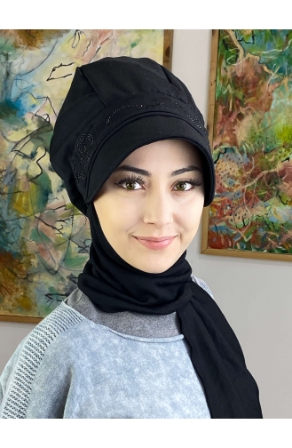 Black Ready to wear Turban 41ŞBTTHZŞL41-02