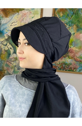 Black Ready to wear Turban 41ŞBTTHZŞL41-02