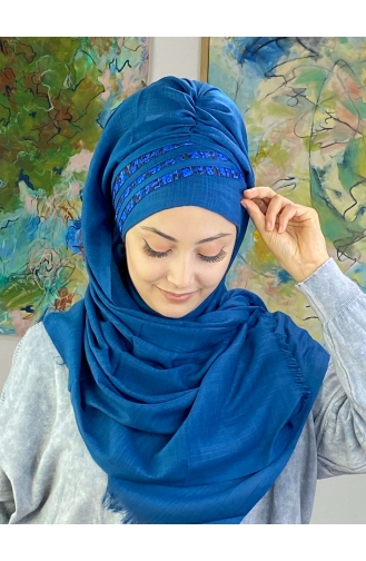 Dunkelblau Praktischer Turban 826OCKDRP-01