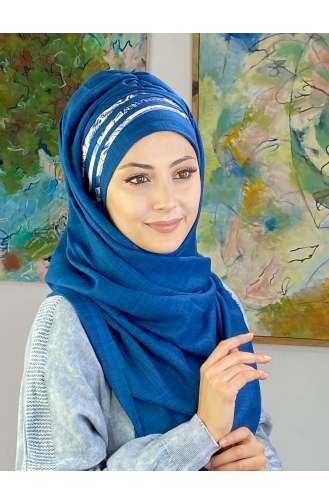 Dark Blue Ready to Wear Turban 826OCKDRP-02