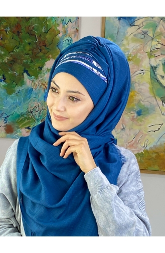 Dunkelblau Praktischer Turban 826OCKDRP-02