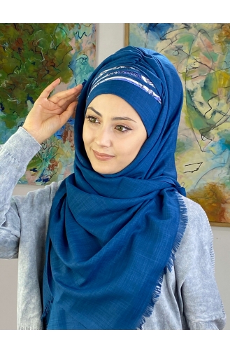 Dunkelblau Praktischer Turban 826OCKDRP-02