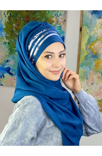 Dunkelblau Praktischer Turban 826OCKDRP-02