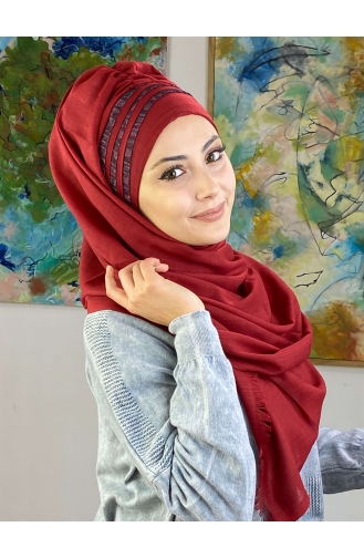 Weinrot Praktischer Turban 626OCKDRP-01