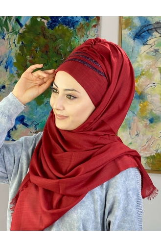 Weinrot Praktischer Turban 626OCKDRP-01