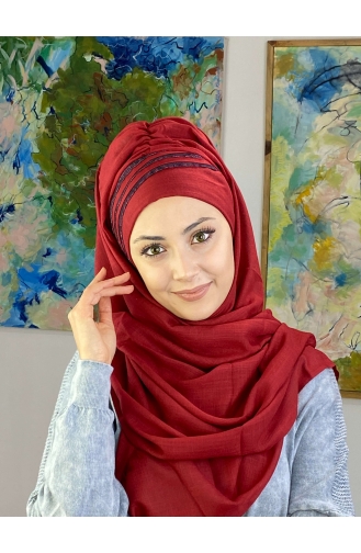 Weinrot Praktischer Turban 626OCKDRP-01