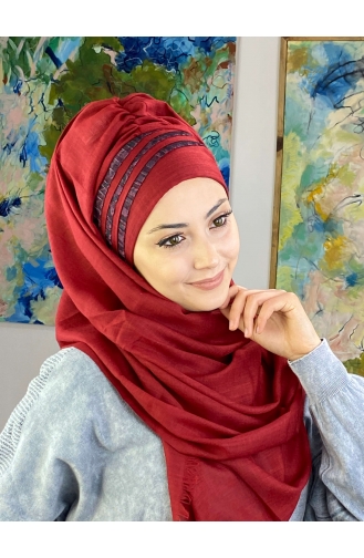 Weinrot Praktischer Turban 626OCKDRP-01