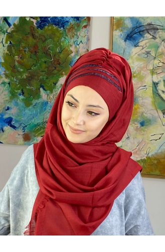 Weinrot Praktischer Turban 626OCKDRP-01