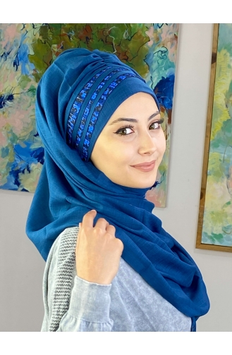 Dark Blue Ready to Wear Turban 726OCKDRP-01