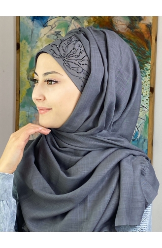 Gray Ready to Wear Turban 33ŞBTTHZŞL33-01