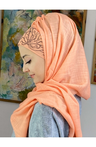 Peach Pink Ready to Wear Turban 33ŞBTTHZŞL33-02