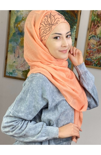 Peach Pink Ready to Wear Turban 33ŞBTTHZŞL33-02