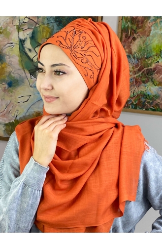 Orange Ready to wear Turban 33ŞBTTHZŞL33-03