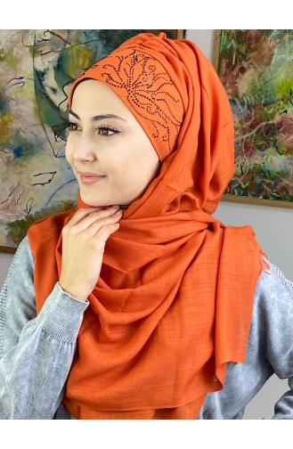 Orange Ready to Wear Turban 33ŞBTTHZŞL33-03