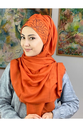 Orange Ready to Wear Turban 33ŞBTTHZŞL33-03