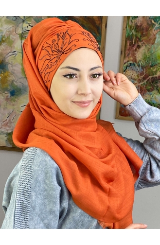 Orange Ready to wear Turban 33ŞBTTHZŞL33-03