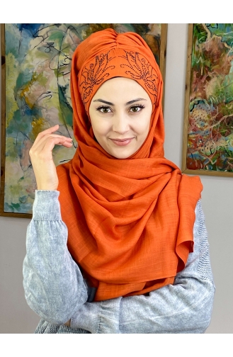 Orange Ready to wear Turban 33ŞBTTHZŞL33-03