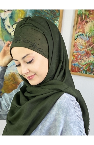 Dunkel Khaki Praktischer Turban 11ŞBTTHZŞL11-01