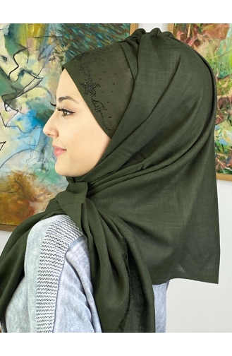 Dunkel Khaki Praktischer Turban 11ŞBTTHZŞL11-01