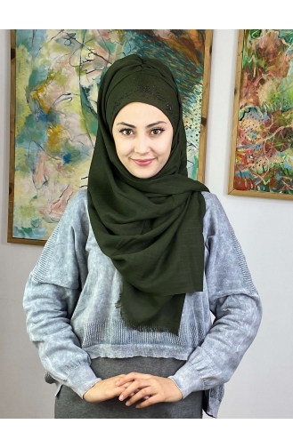 Dunkel Khaki Praktischer Turban 11ŞBTTHZŞL11-01