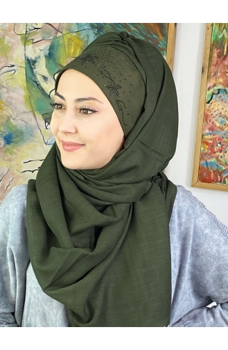 Dunkel Khaki Praktischer Turban 11ŞBTTHZŞL11-01