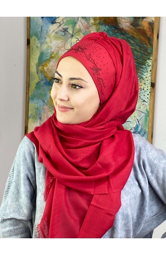 Hellbordeaux Praktischer Turban 11ŞBTTHZŞL11-02
