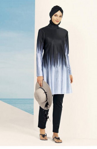 Gray Modest Swimwear 123.Gri