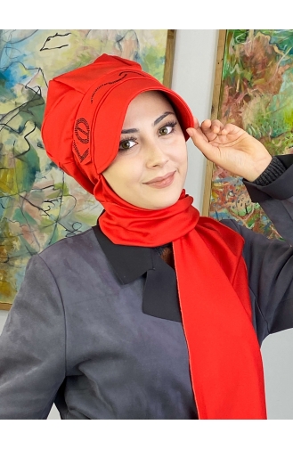 Vermilion Ready to Wear Turban 1TŞŞAP27OCK-10