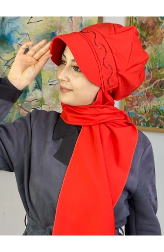 Vermilion Ready to Wear Turban 1TŞŞAP27OCK-10