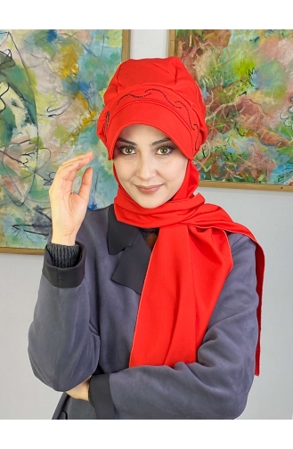 Vermilion Ready to Wear Turban 1TŞŞAP27OCK-10