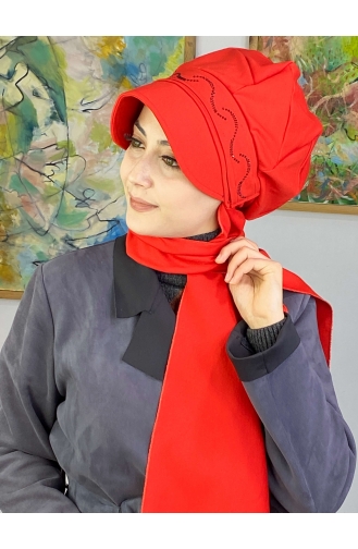 Vermilion Ready to Wear Turban 1TŞŞAP27OCK-10
