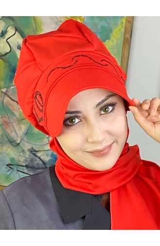 Vermilion Ready to Wear Turban 1TŞŞAP27OCK-10