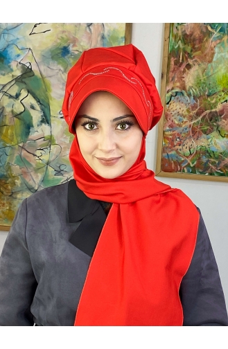 Vermilion Ready to Wear Turban 1TŞŞAP27OCK-10