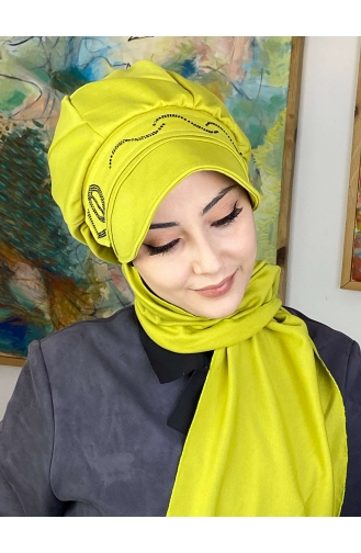 Hellpistaziengrün Praktischer Turban 1TŞŞAP27OCK-02