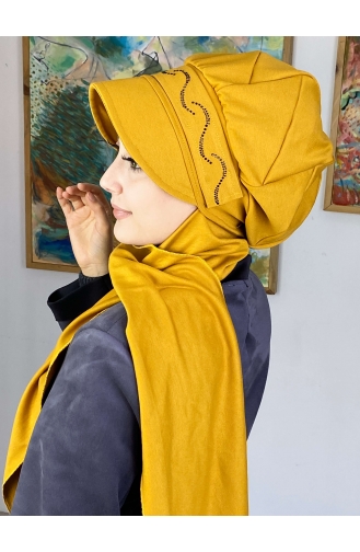 Mustard Ready to Wear Turban 1TŞŞAP27OCK-03