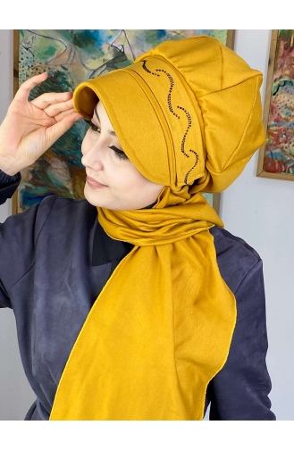 Mustard Ready to Wear Turban 1TŞŞAP27OCK-03